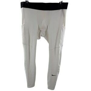 Nike Pro Dri Fit Mens White Tight Fit Training Pants Size XL NEW MSRP55